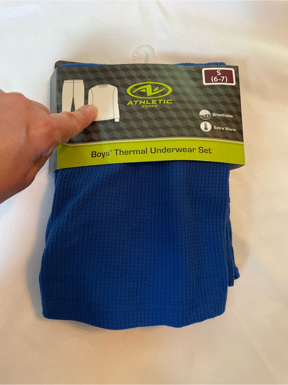 Athletic Works Boys' Thermal Undershirt Only - Royal Blue, NWT, Size 6-7 (Small)